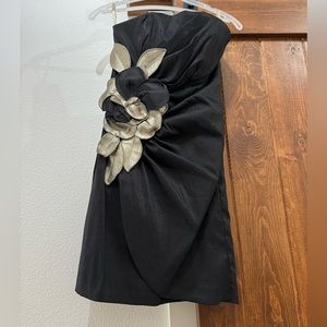 Caché strapless black dress